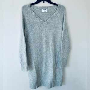 Soft Gray V-Neck Dress